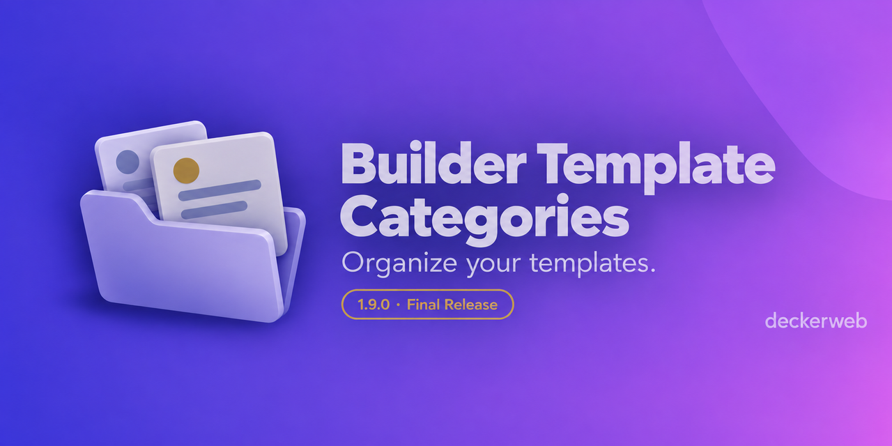 Builder Template Categories