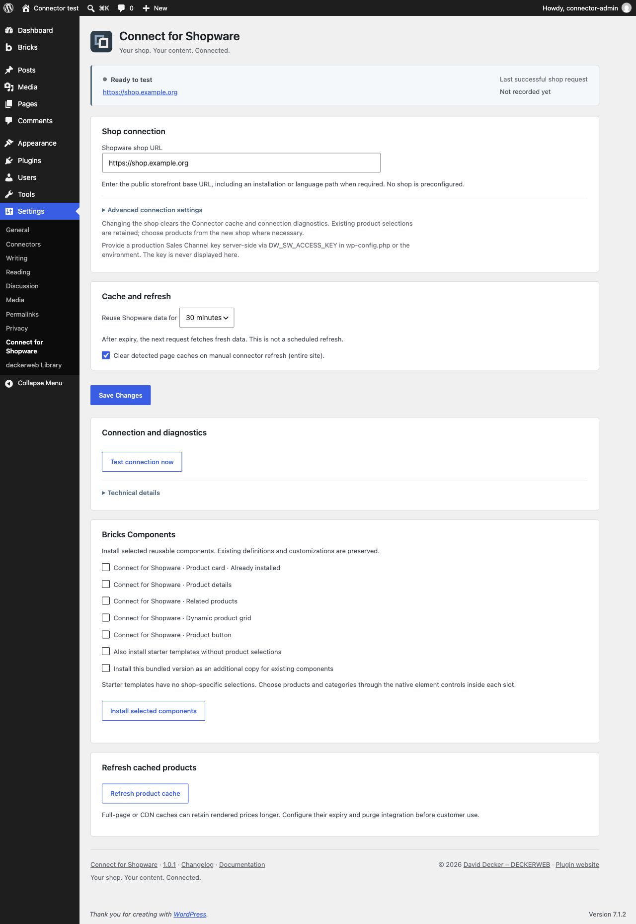 Connect for Shopware Settings